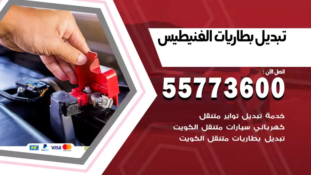 تبديل بطاريات الفنيطيس